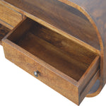 Load image into Gallery viewer, Chestnut Curved Edge Media Unit with 2 Drawers
