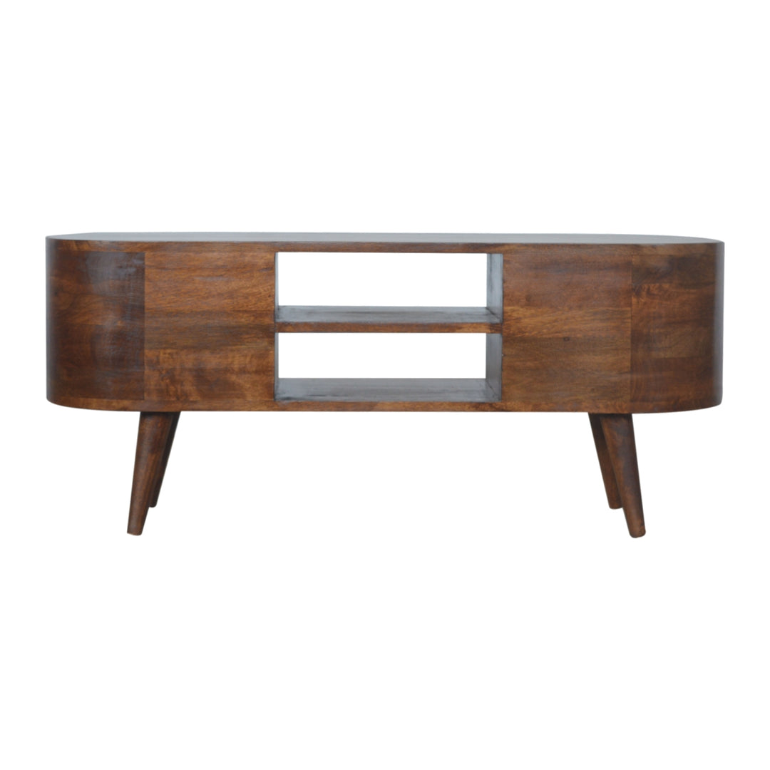 Chestnut Rounded Entertainment Unit