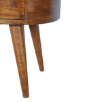 Load image into Gallery viewer, Chestnut Rounded Bedside Table
