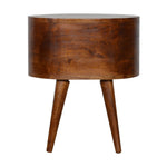 Load image into Gallery viewer, Chestnut Rounded Bedside Table
