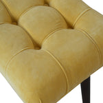 Load image into Gallery viewer, Mustard Cotton Velvet Curved Bench
