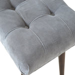 Load image into Gallery viewer, Grey Cotton Velvet Curved Bench
