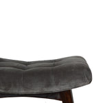 Load image into Gallery viewer, Grey Cotton Velvet Curved Bench
